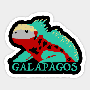 Galapagos Marine Christmas Iguana Sticker